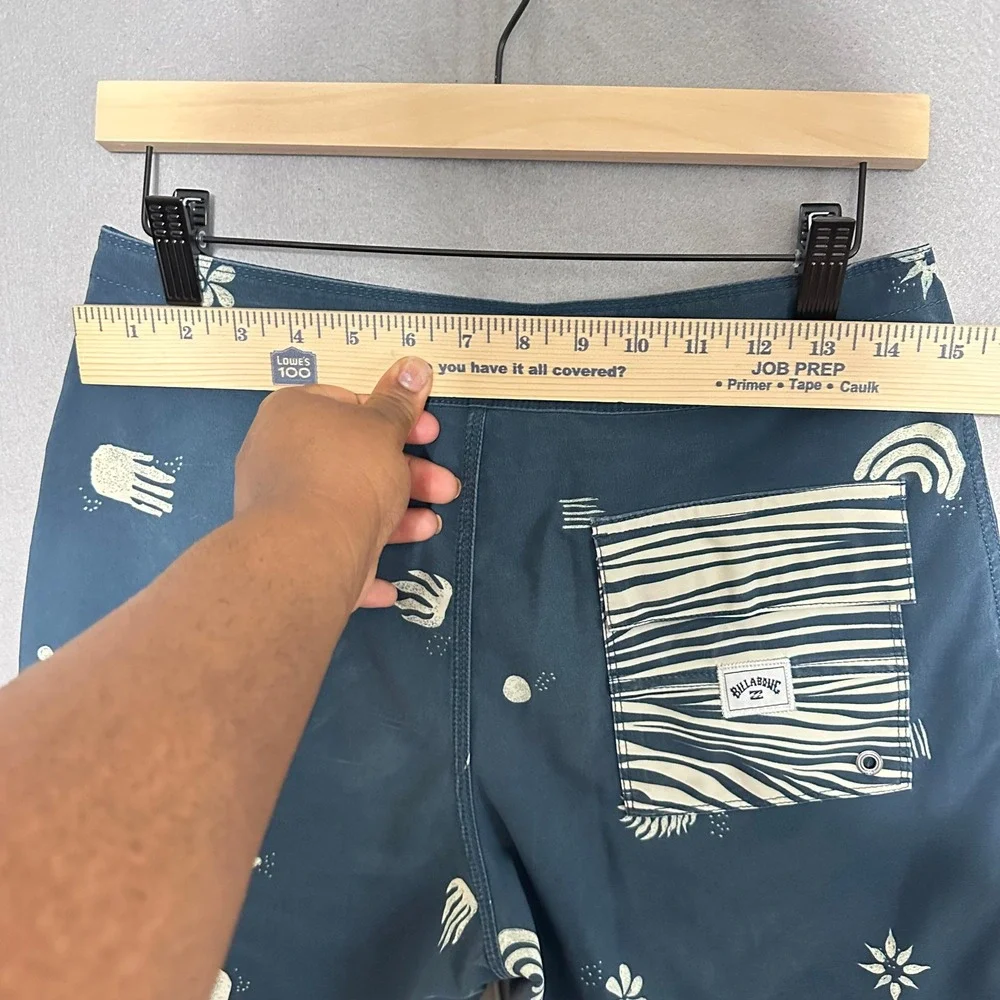 Billabong Recycler Sundays Board Shorts Mens 28 Blue Teal Print Swim Trunks
